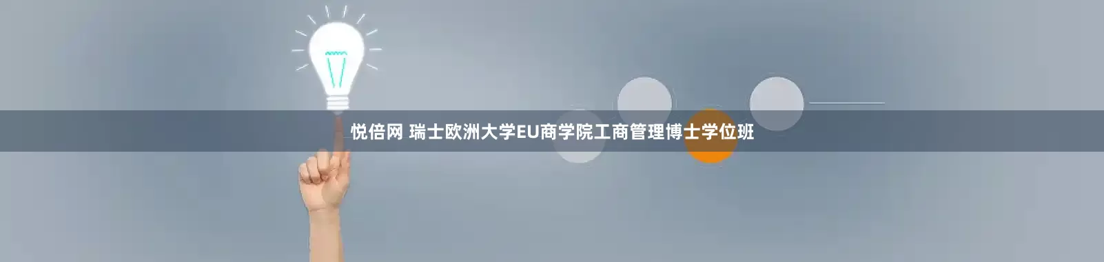 悦倍网 瑞士欧洲大学EU商学院工商管理博士学位班